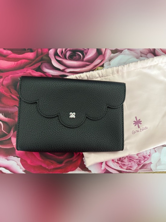 Aura Estelle Handbags - Aura Estelle Black Cashmere (gold) Compact Clutch - Vegan Leather